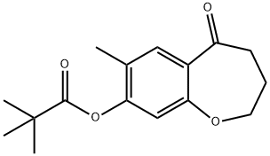 7-Methyl-5-oxo-2,3,4,5-tetrahydrobenzo[b]oxepin-8-yl pivalate Structure