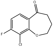 9-氯-8-氟-3,4-二氢苯并[B]氧杂-5(2H)-酮,2226905-30-0,结构式