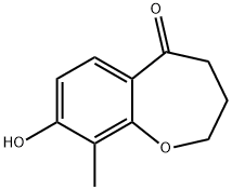 8-Hydroxy-9-methyl-3,4-dihydrobenzo[b]oxepin-5(2H)-one Structure