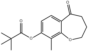 9-甲基-5-氧代-2,3,4,5-四氢苯并[B]氧杂-8-基新戊酸酯,2226905-37-7,结构式