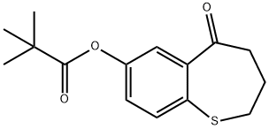 5-oxo-2,3,4,5-tetrahydrobenzo[b]thiepin-7-yl pivalate Struktur