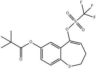 5-(((trifluoromethyl)sulfonyl)oxy)-2,3-dihydrobenzo[b]thiepin-7-yl pivalate Structure