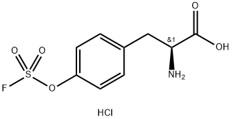 L-Tyrosine, O-(fluorosulfonyl)-, hydrochloride (1:1) 化学構造式