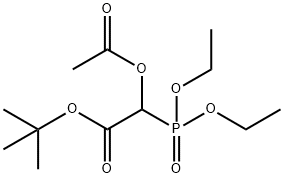 Acetic acid, 2-(acetyloxy)-2-(diethoxyphosphinyl)-, 1,1-dimethylethyl ester Structure