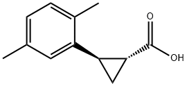 trans-2-(2，5-dimethylphenyl)cyclopropane-1-carboxylic acid Structure