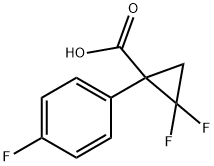 2，2-difluoro-1-(4-fluorophenyl)cyclopropane-1-carboxylic acid 结构式