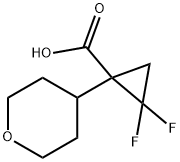 2,2-difluoro-1-(oxan-4-yl)cyclopropane-1-carboxylic acid Structure