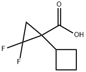 1-cyclobutyl-2,2-difluorocyclopropane-1-carboxylic acid Structure