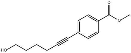 4-(6-羟基己-1-炔-1-基)苯甲酸甲酯, 222983-64-4, 结构式