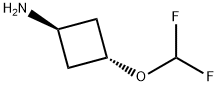 Cyclobutanamine, 3-(difluoromethoxy)-, trans- Structure