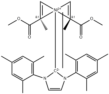 Bis(methyl methacrylate)(1,3-bis(2,4,6-trimethylphenyl)imidazol-2-ylidene)nickel(0), 98%,2230140-51-7,结构式