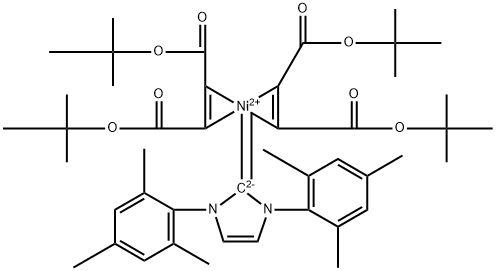 (1,3-Dimesitylimidazol-2-ylidene)nickel(0) Bis(di-tert-butyl Fumarate) Structure