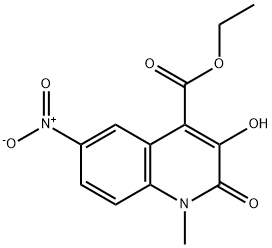 3-羟基-1-甲基-6-硝基-2-氧代-1,2-二氢喹啉-4-羧酸乙酯 结构式