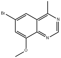 6-Bromo-8-methoxy-4-methylquinazoline 化学構造式