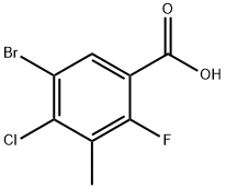5-Bromo-4-chloro-2-fluoro-3-methylbenzoic acid Structure