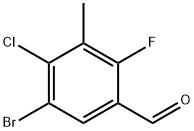 5-Bromo-4-chloro-2-fluoro-3-methylbenzaldehyde Structure