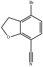 7-Benzofurancarbonitrile, 4-bromo-2,3-dihydro- 化学構造式