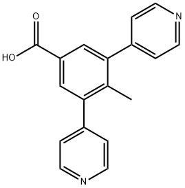 4-methyl-3,5-bis(pyridin-4-yl)benzoic acid Structure