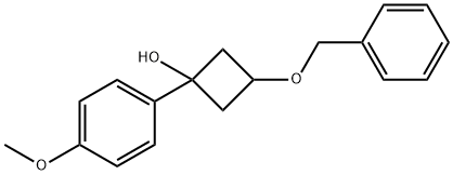 Cyclobutanol, 1-(4-methoxyphenyl)-3-(phenylmethoxy)- 化学構造式