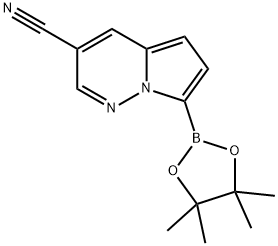Pyrrolo[1,2-b]pyridazine-3-carbonitrile, 7-(4,4,5,5-tetramethyl-1,3,2-dioxaborolan-2-yl)- Structure