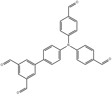 4'-(双(4-甲酰基苯基)氨基)-[1,1'-联苯]-3,5-二甲醛,2243152-54-5,结构式