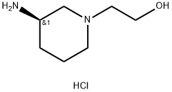 2-[(3R)-3-aminopiperidin-1-yl]ethan-1-ol dihydrochloride 化学構造式