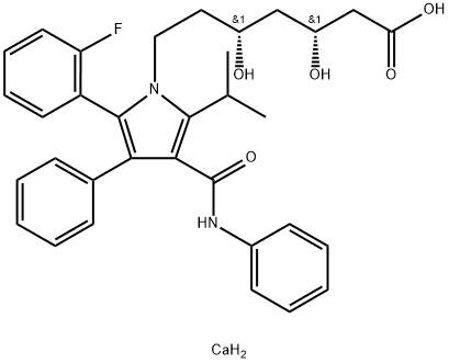 (3R,5R)-7-(2-(2-fluorophenyl)-5-isopropyl-3-phenyl-4-(phenylcarbamoyl)-1H-pyrrol-1-yl)-3,5-dihydroxyheptanoic acid 化学構造式