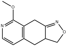 8-Methoxy-3,3a,4,9-tetrahydroisoxazolo[4,3-g]isoquinoline 化学構造式