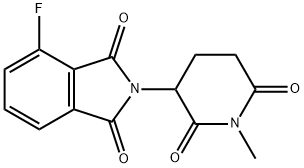 1H-Isoindole-1,3(2H)-dione, 4-fluoro-2-(1-methyl-2,6-dioxo-3-piperidinyl)- Structure