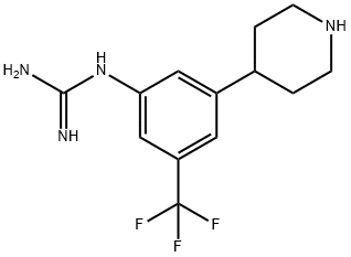 Guanidine, N-[3-(4-piperidinyl)-5-(trifluoromethyl)phenyl]- Struktur
