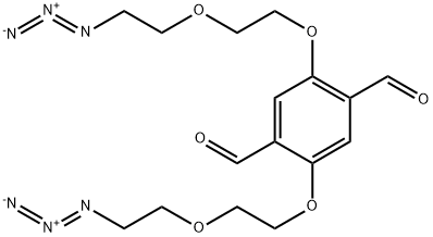 1,4-Benzenedicarboxaldehyde, 2,5-bis[2-(2-azidoethoxy)ethoxy]- Struktur