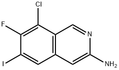8-Chloro-7-fluoro-6-iodoisoquinolin-3-amine Structure