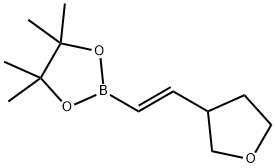 1,3,2-Dioxaborolane, 4,4,5,5-tetramethyl-2-[(1E)-2-(tetrahydro-3-furanyl)ethenyl]- Struktur