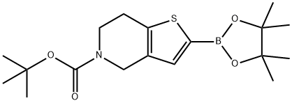 2-(4,4,5,5-四甲基-1,3,2-二氧硼杂环戊烷-2-基)-6,7-二氢噻吩并[3,2-C]吡啶-5(4H)-羧酸叔丁酯,2246556-84-1,结构式