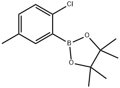2-(2-Chloro-5-methylphenyl)-4,4,5,5-tetramethyl-1,3,2-dioxaborolane 化学構造式