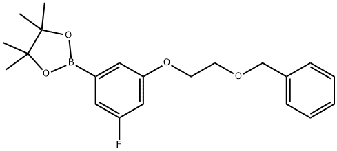 3-[2-(Benzyloxy)ethoxy]-5-fluorophenylboronic acid pinacol ester|2-(3-(2-(苯基氧基)乙氧基)-5-氟苯基)-4,4,5,5-四甲基-1,3,2-二氧杂硼戊烷