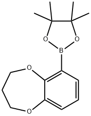 2-(3,4-Dihydro-2H-1,5-benzodioxepin-6-yl)-4,4,5,5-tetramethyl-1,3,2-dioxaborolane 化学構造式