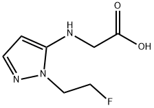 N-[1-(2-fluoroethyl)-1H-pyrazol-5-yl]glycine 结构式