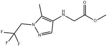 methyl N-[5-methyl-1-(2,2,2-trifluoroethyl)-1H-pyrazol-4-yl]glycinate 结构式