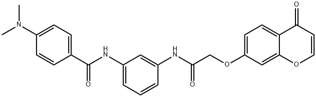 Benzamide, 4-(dimethylamino)-N-[3-[[2-[(4-oxo-4H-1-benzopyran-7-yl)oxy]acetyl]amino]phenyl]-|CAY10746