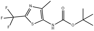 tert-butyl N-[4-methyl-2-(trifluoromethyl)-1,3-thiazol-5-yl]carbamate Structure