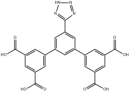 5'-(1H-tetrazol-5-yl)-[1,1':3',1''-terphenyl]-3,3'',5,5''-tetracarboxylic acid 结构式