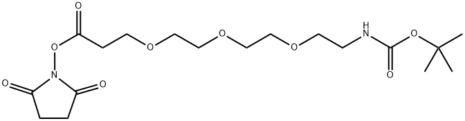 BocNH-PEG3-CH2CH2COONHS,2250216-93-2,结构式