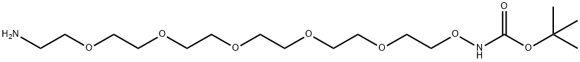 Boc-Aminooxy-PEG5-amine, 2250216-94-3, 结构式