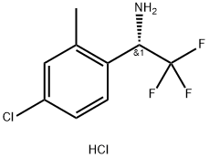 (S)-1-(4-CHLORO-2-METHYL-PHENYL)-2,2,2-TRIFLUORO-ETHYLAMINE HYDROCHLORIDE 结构式