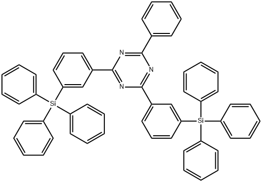 1,3,5-Triazine, 2-phenyl-4,6-bis[3-(triphenylsilyl)phenyl]- Structure