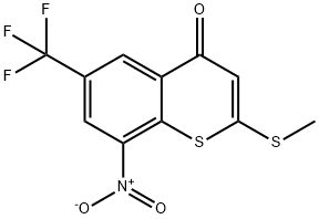 2-(Methylthio)-8-nitro-6-(trifluoromethyl)-4H-thiochromen-4-one Structure