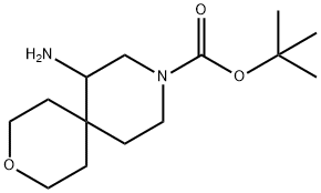 tert-Butyl 7-amino-3-oxa-9-azaspiro[5.5]undecane-9-carboxylate Struktur