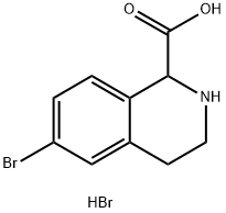 6-溴-1,2,3,4-四氢异喹啉-1-羧酸氢溴酸盐 结构式