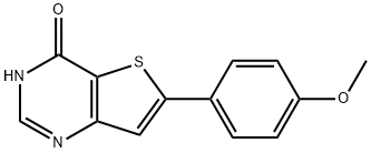 Thieno[3,2-d]pyrimidin-4(3H)-one, 6-(4-methoxyphenyl)- 化学構造式